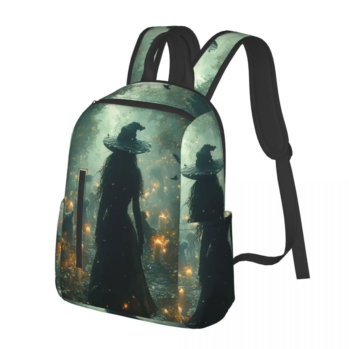Enchanted Forest Witch Student Backpack School Bag Hiking Travel Daypack for Men Women Bookbag Shoulder Bags