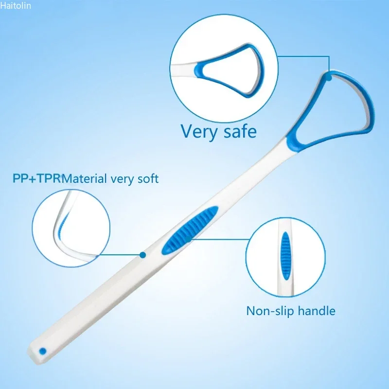 Tongue Scraper Portable Plastic Oral Tongue Cleaning Brush Hygiene Tool Gratte langue tounge scrapper Remove Bad Breath image 5