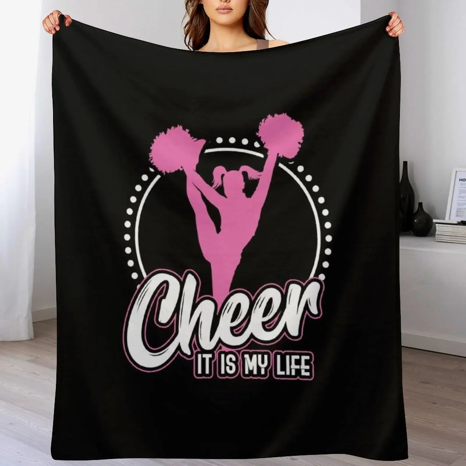 

Cheerleader Cheerleading Gift Sport Hobby Throw Blanket Plaid Furrys Loose Decorative Sofa Blankets