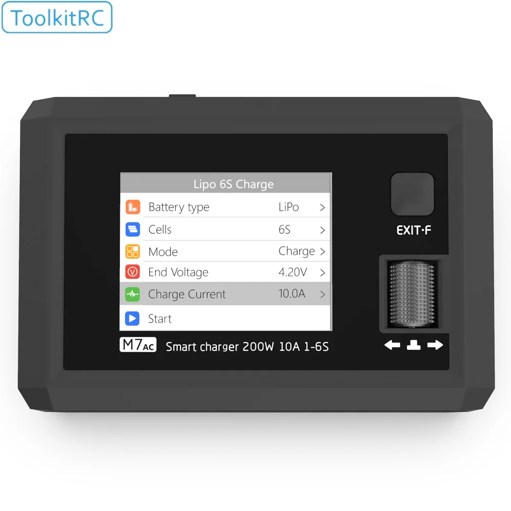 

ToolkitRC M7AC 100W AC / 300W DC Input XT60 XT30 Output Multifunction Suppot Dual Smart Charger Signal Tester RC Model Charger