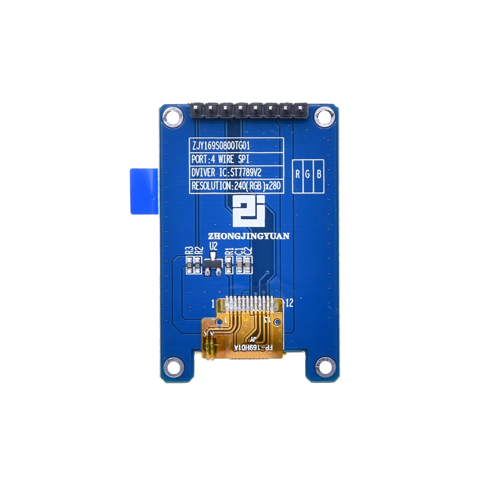 1.69 Inch 1.69"; Color TFT Display Module HD IPS LCD LCD Screen 240X280 SPI Interface ST7789 Control Messenger