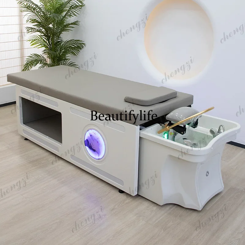 BBB  Sink Equipment Shampoo Chairs Beauty Bed Adult Lounge Shampoo Chairs Ear Picking PU Leather Furniture Shampooing