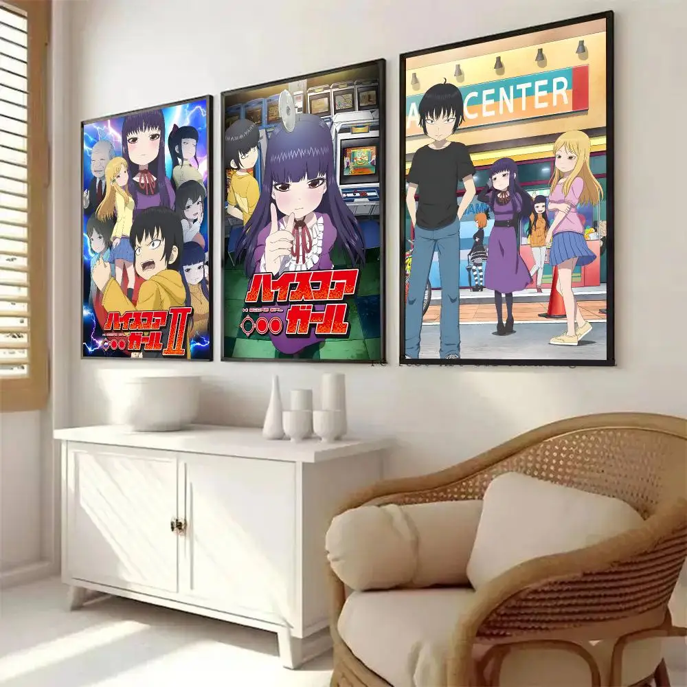 1pc Anime H-Hi Score Girl Poster Room Decor Home Wall Art Printing Waterproof Garage Bed Room Posters Gift