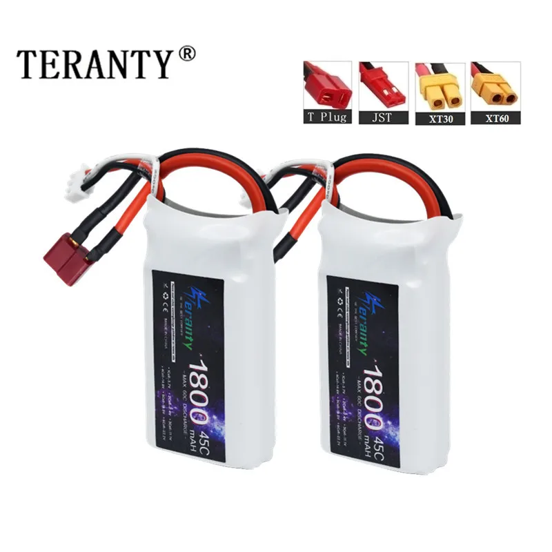 7.4v 1800mAh LiPo Battery For RC Drone Quadcopter Helicopter Car Boat Spare Parts With T JST XT30 XT60 Plug 45C 7.4V 2S Battery