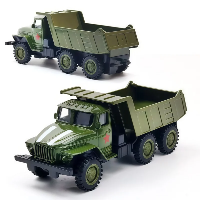Set de modelos de vehículos de transporte de aleación, camión todoterreno con mecanismo de retroceso y adorno deslizante.