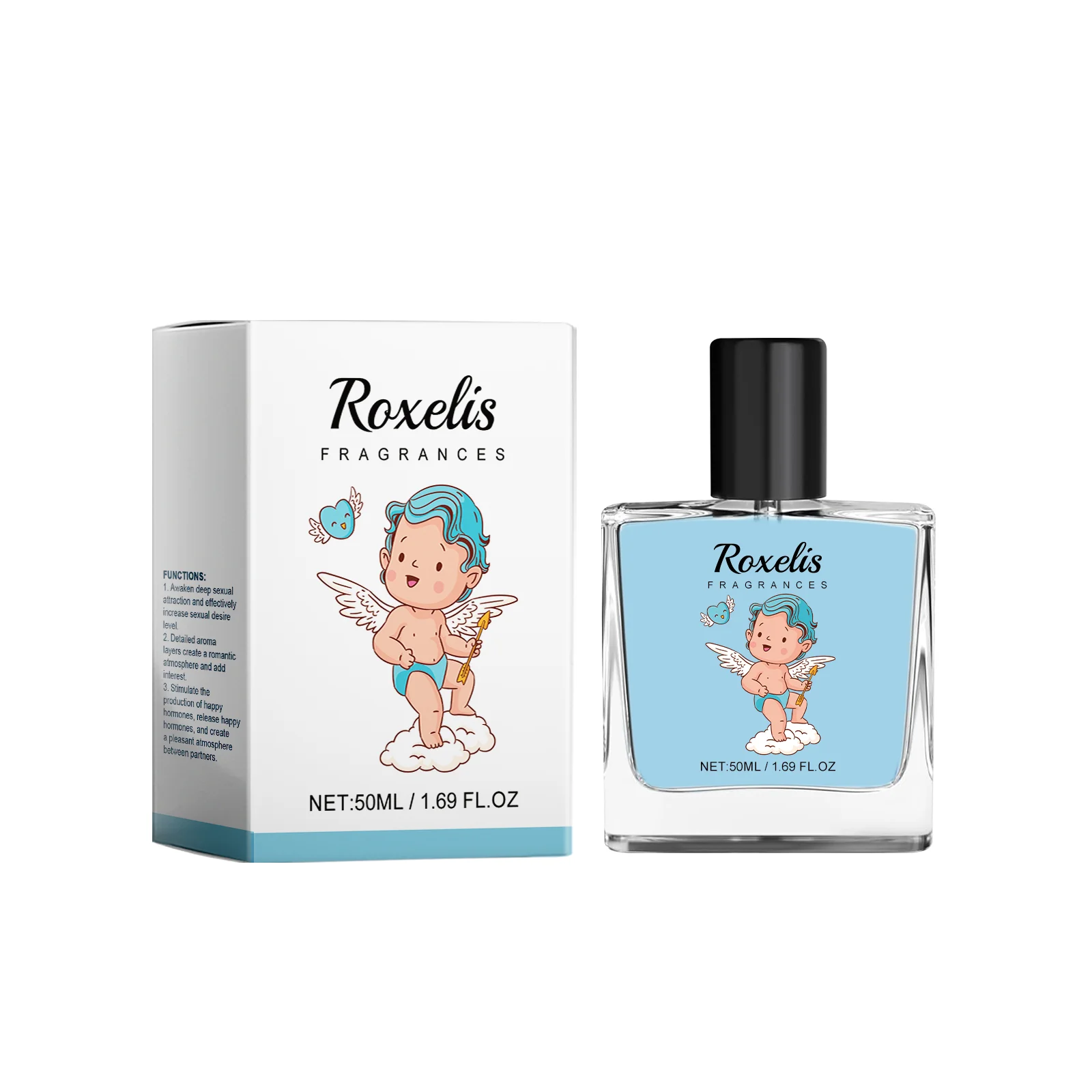 Roxelis Men\'s perfume Cupid Angel Fragrance Rich Cologne Releases Charm Elegant Charm Lingering Fragrance Cologne Perfume