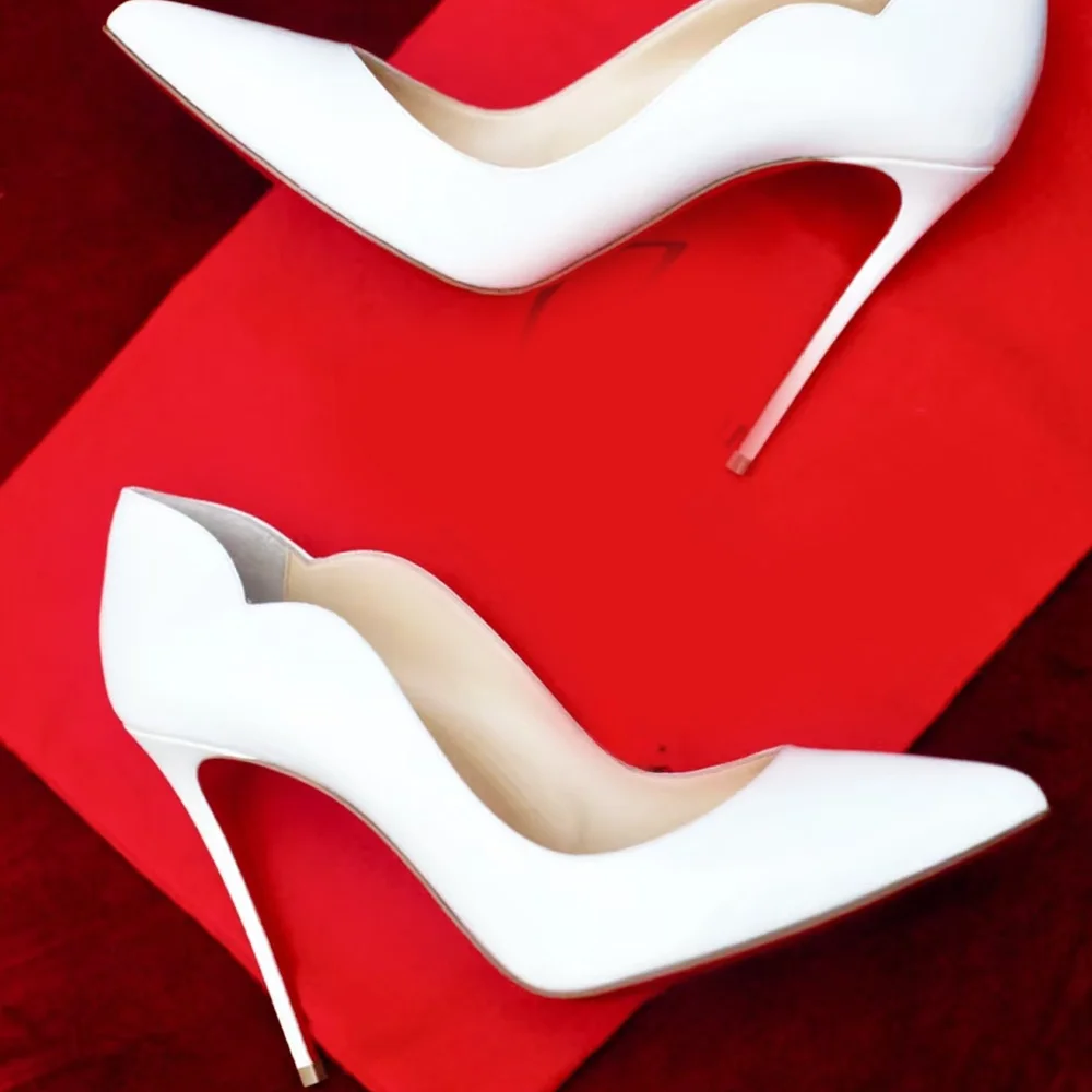 

Hot Chi, пикантная красная подошва из лакированной кожи с открытым носком, белые туфли на высоком каблуке Faion Single oes для молодых женщин, обувь Par, клей Sti