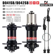 Novatec mountain bike hub d041sb d042sb 32/36 furos mtb bucha para 8/9/10/11 velocidade mtb cubo de freio a disco mtb 32h 36h