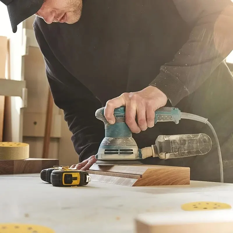 10/50/100 قطعة ورق الصنفرة الأصفر مع 8 ثقوب هوك حلقة الصنفرة 60-800 فريك 5 بوصة الرملي القرص أدوات جلخ #4