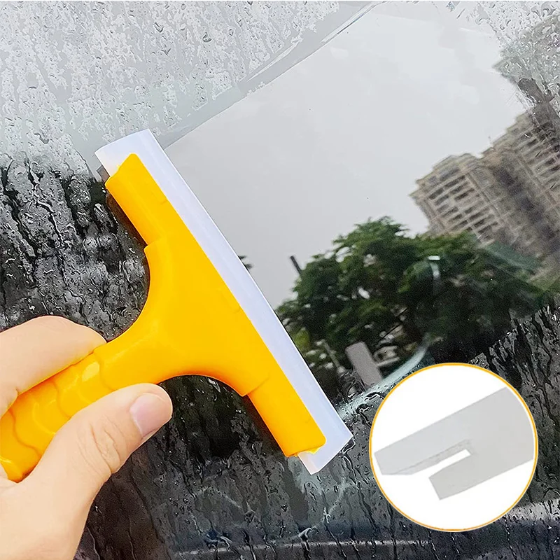 Non-Scratch Silicone Squeegee Car Wrap Tools Water Wiper Drying Blade Soft Window Squeegee Scraper for Windshield Glass Mirror