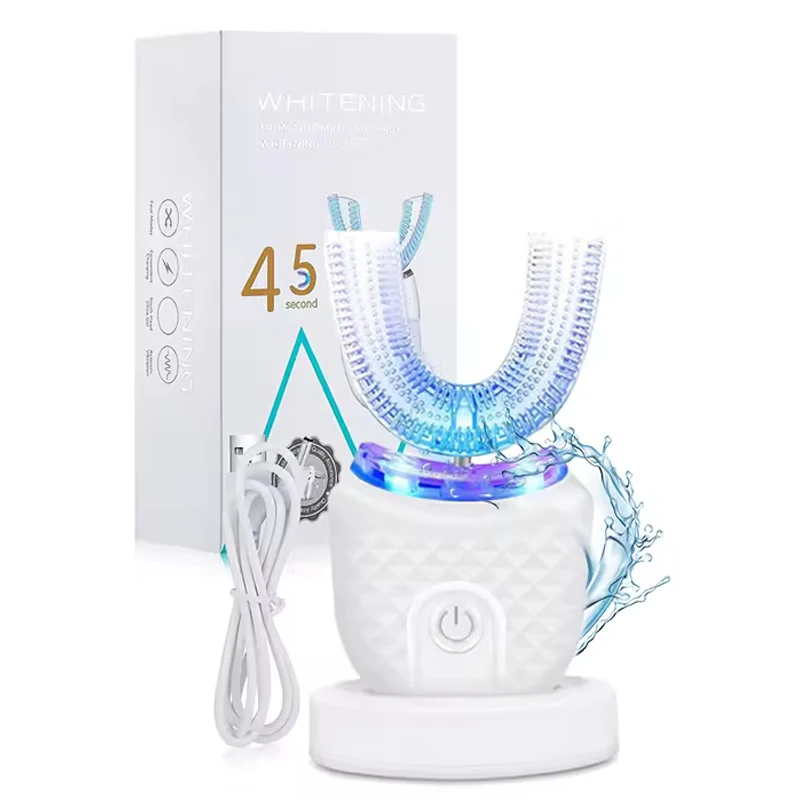 Wireless Silicone Electric Toothbrush 360 Degrees Automatic Ultrasonic U Shaped Travel Home Use Teeth brush image 5