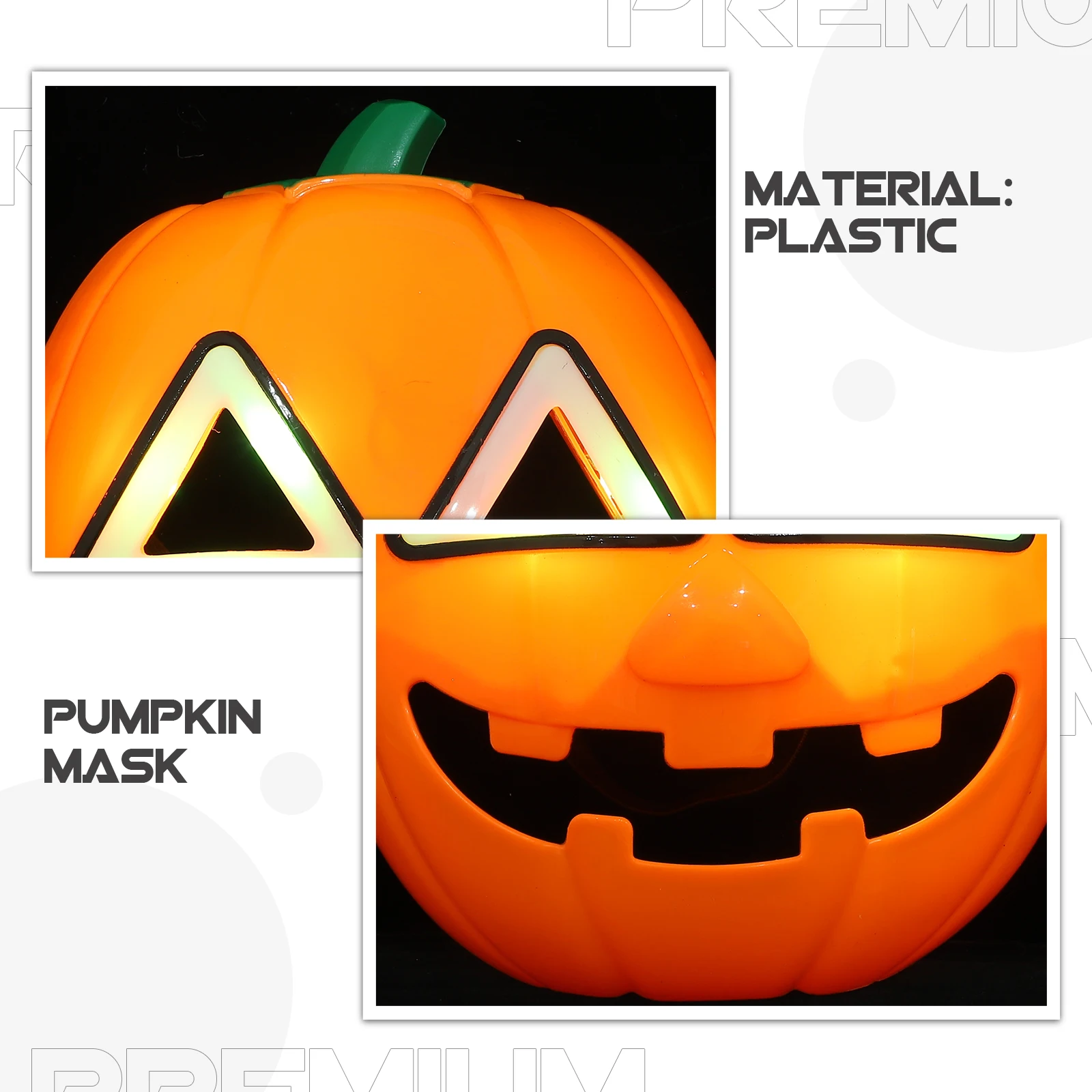 

Light-Emitting Pumpkin Mask Cosplay Full Face Halloween Glowing Makeup Lantern Party