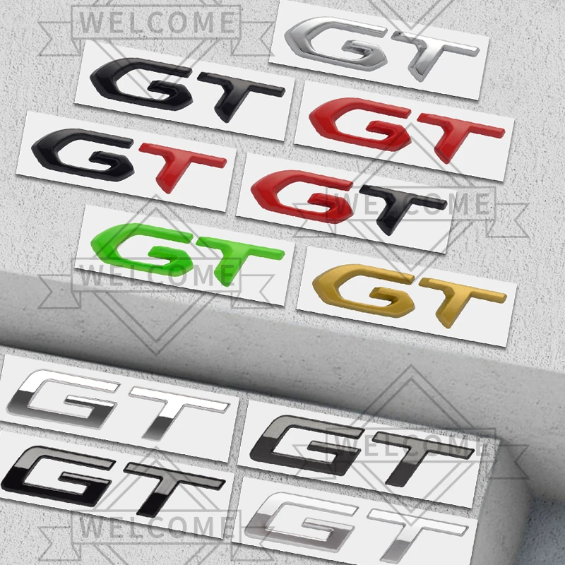 

3D Car Stickers GT Emblem Auto Body Badge Trunk Decal For 5008 308 206 3008 2008 4008 RCZ GT Line 208 107 Decoration Accessories