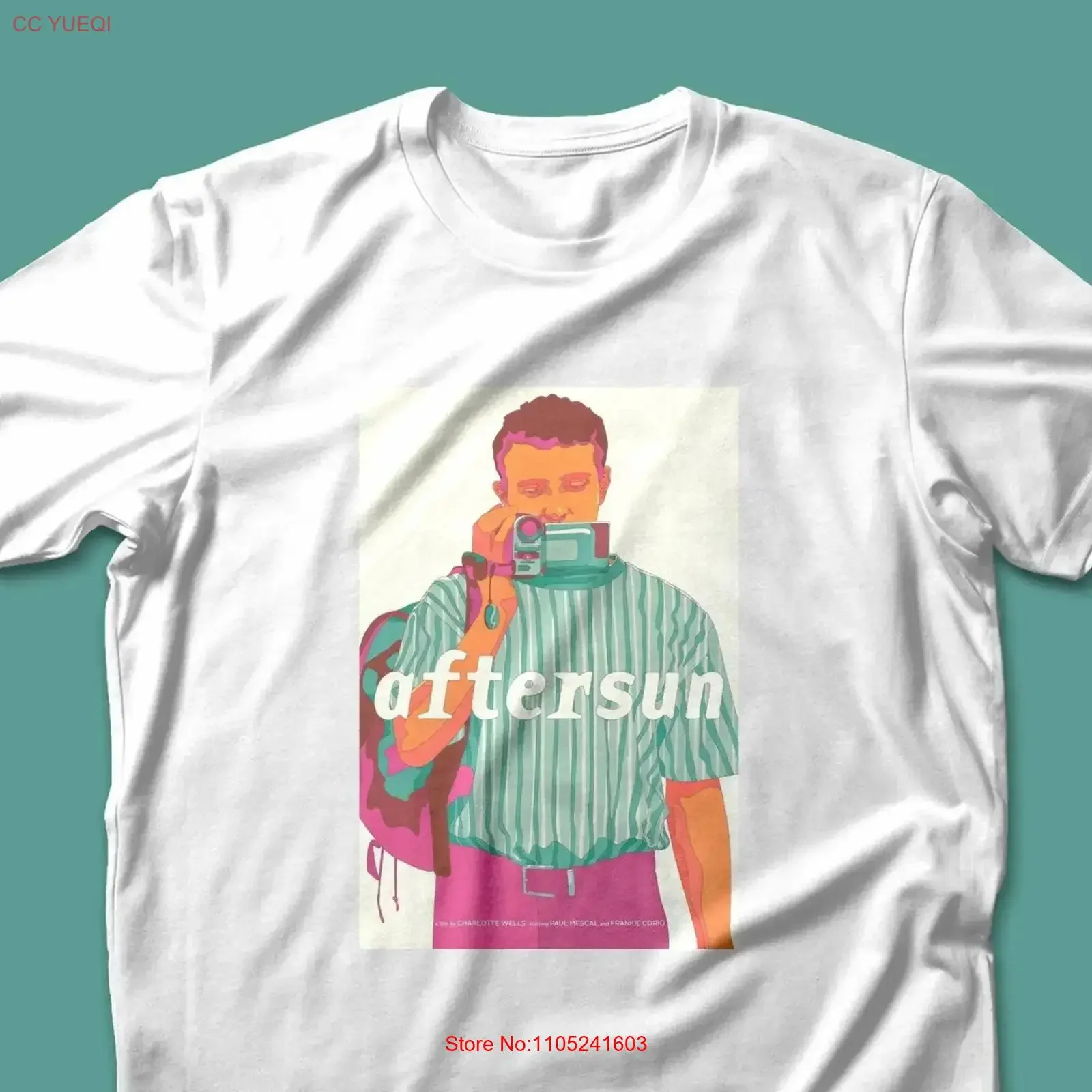 Aftersun Movie Artwork T Shirt Paul Mescall and Frankie Corio Aesthetic Design Poster vintage Washed Versatile Stretched