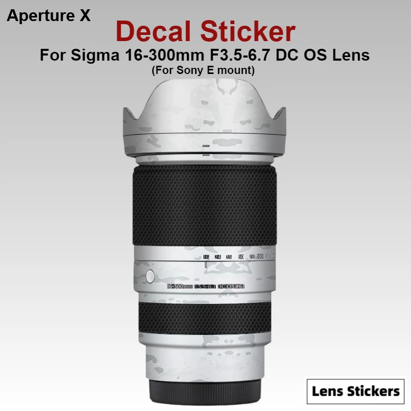 For Sigma 16-300 f3.5-6.7 for Sony E Mount Lens Decal Skins for Sigma 16-300mm F3.5-6.7 DC OS Lens Protector 16 300 Cover Skins