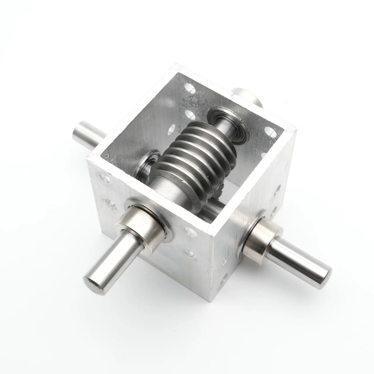 1:20 8MM High Torque Metal Gearbox Worm Gear Reducer DIY Robot Toy Car Precision Gear Ratio For Enhanced Performance