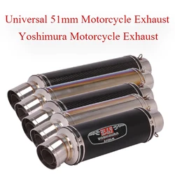 Universal 51/60mm Yoshimura Motorcycle Exhaust Muffler Slip On For Honda For BMW For Yamaha For Suzuki Escape Moto DB Killer