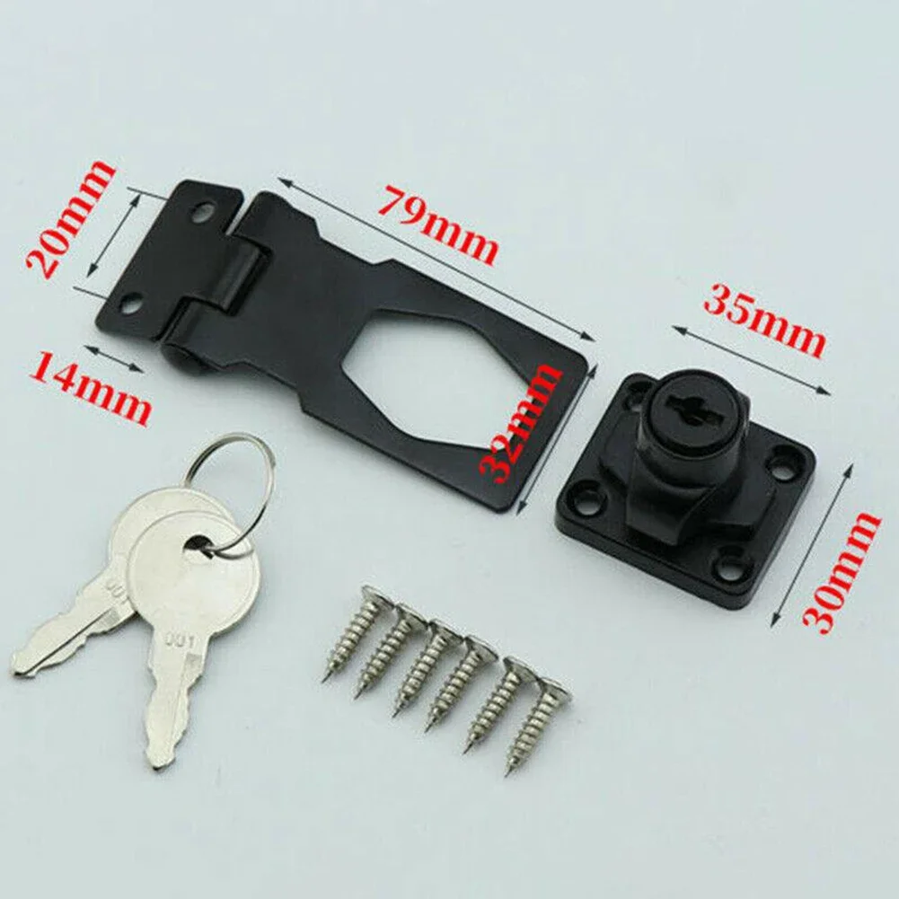 Door Lock Security Protection Lock Card 3Inch Locking Hasp And Staple With Keys Padlock Garage Lock Cupboard Home