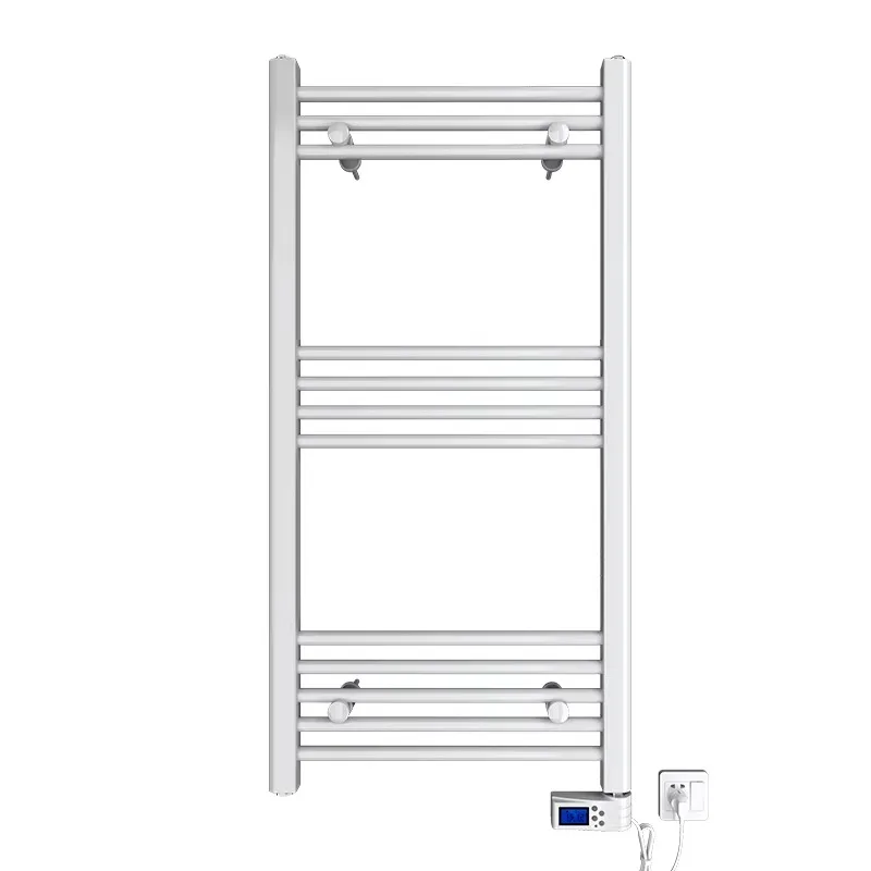 Smart Control Mild Steel Towel Rail with Heater WiFi Optional Weekly Timer Wall-Mounted for Bathroom Modern Design