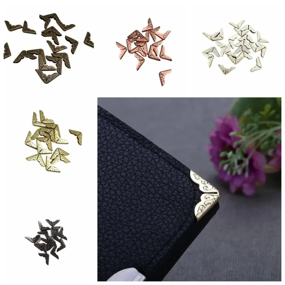 

50pcs Vintage Book Corner Protector DIY Practical Scrapbook Protector Durable Mini Book Corner Brackets Photo Album