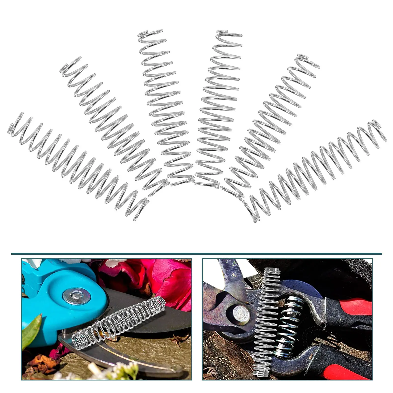 12 Pcs Pruners Shear Spring Stainless Steel Garden Clippers Springs Trimming Tool Parts Hand Pruner Replacement Lightweight Easy