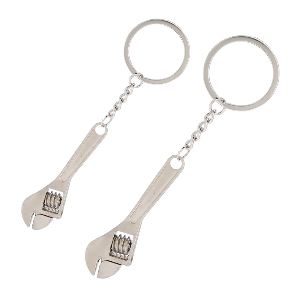 10PCS Zinc Alloy Wrench Keychains Sturdy Alloy Holds Heavy Spanner Pendant Non-Bending Compact Shape Daily Key Sets