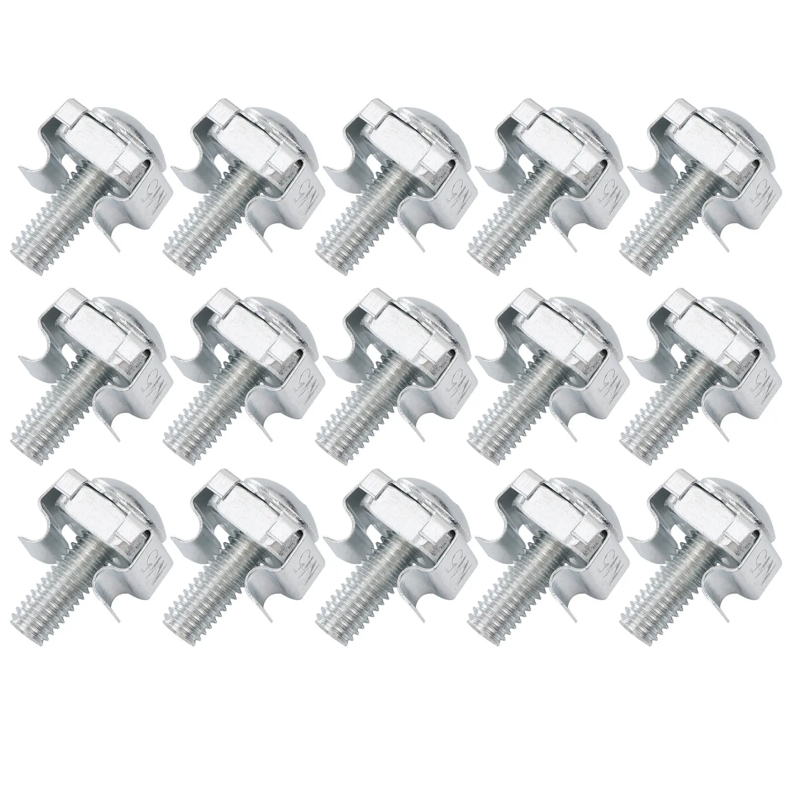 100Pcs Rack Mount Screws Cage Nuts Slide-on Insert Nuts for Server Network Audio Video Equipment Installation Rack Mount Screw