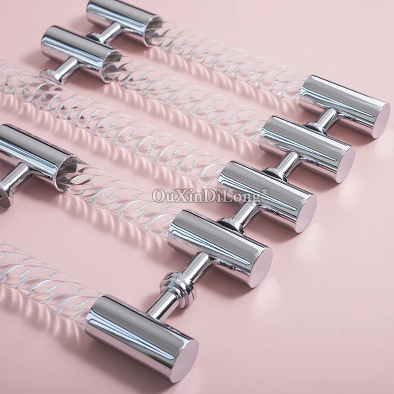 High-end 4PCS Brass+Acrylic Furniture Pulls Handles Drawer Knobs Cupboard Wardrobe Closet Shoe Dresser Cabinet Door Pulls Pens