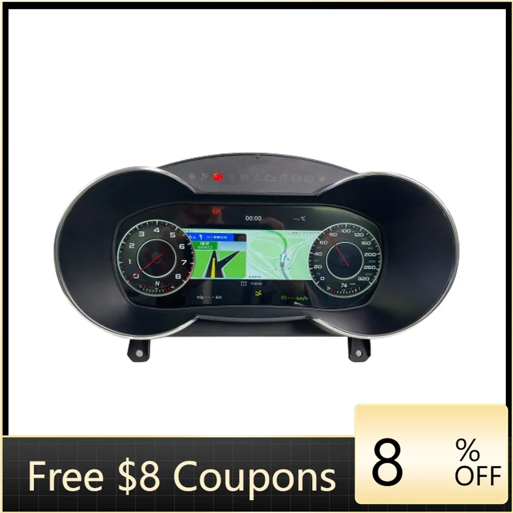 

Upgrade New Linux Dashboard LCD Digital Speedometer Panel Cluster for TT TTS 2009-2013 for Auto Meter