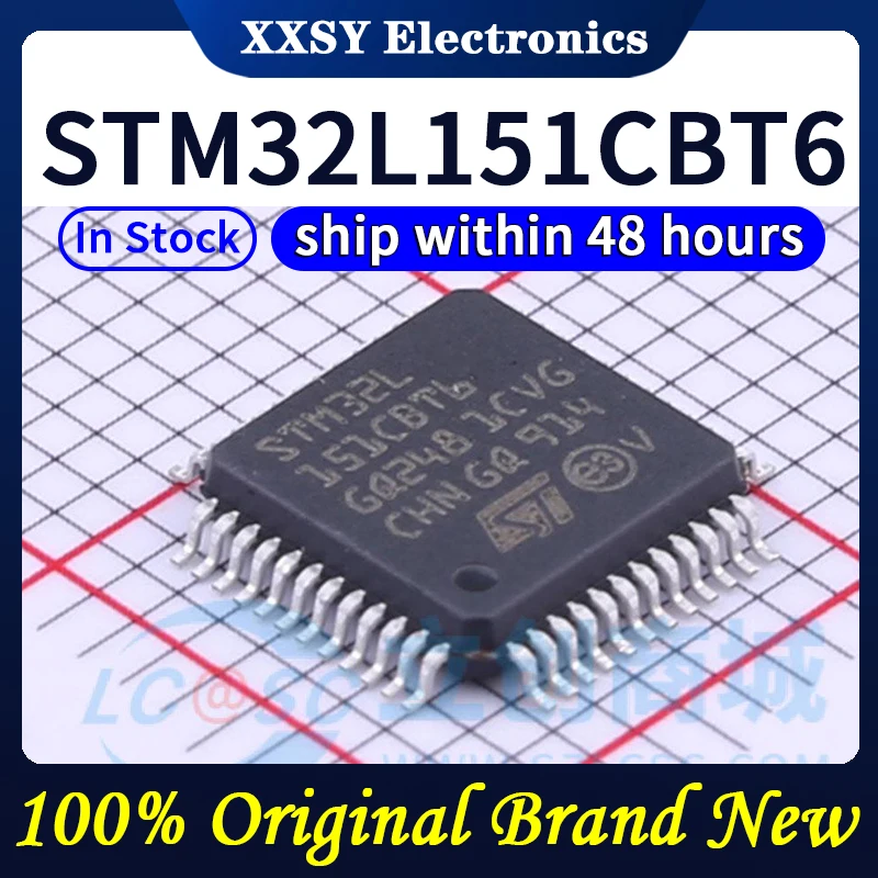 STM32L151C8T6 de alta qualidade, STM32L151C8T6A, STM32L151CBT6, STM32L151CBT6A, STM32L151R8T6, STM32L151RCT6