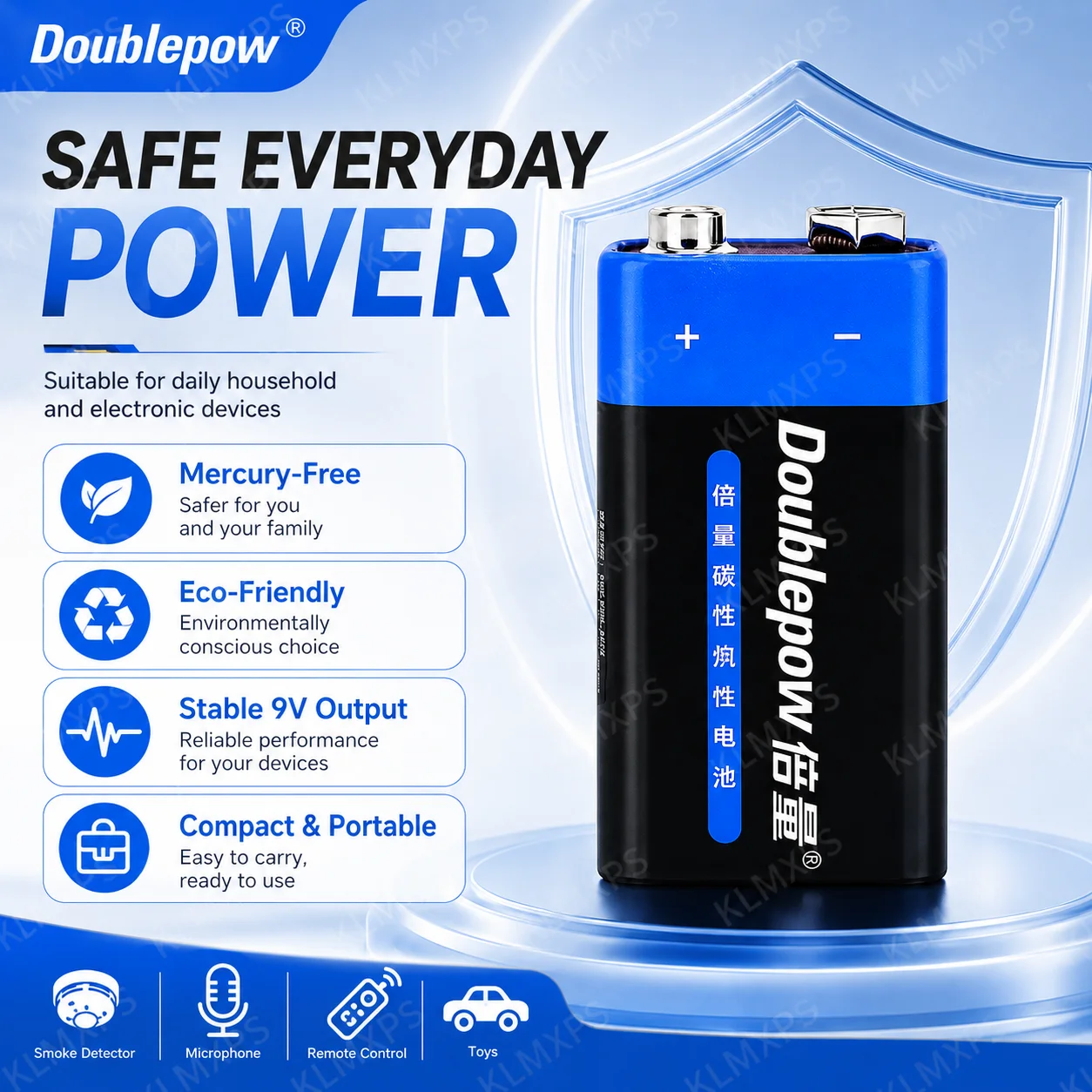1-10PCS 6F22 9V Zinc Carbon Dry Cell Battery Square 9 Volt Disposable Batteries for Multimeter Alarm Microphone