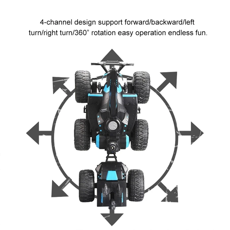 Nuovi serbatoi di telecomando ricaricabili per auto da arrampicata 6WD RC luci a LED con rotazione a 360 ° con funzione di lancio possono lanciare l'acqua