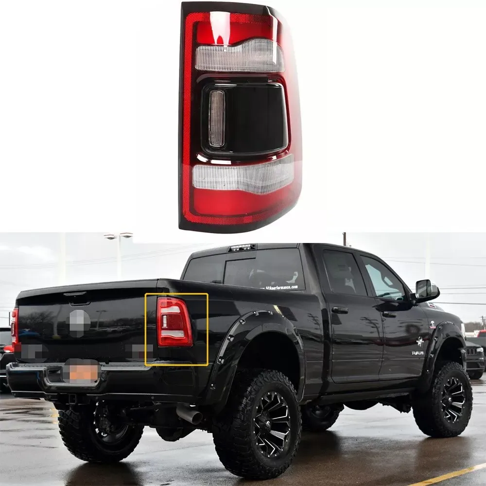 

LED Tail Light For Dodge Ram 2500 3500 2019-2023 Car Taillight w/Blind Spot Rear Brake Stop Reverse Lamp 68361723AH 68361722AH