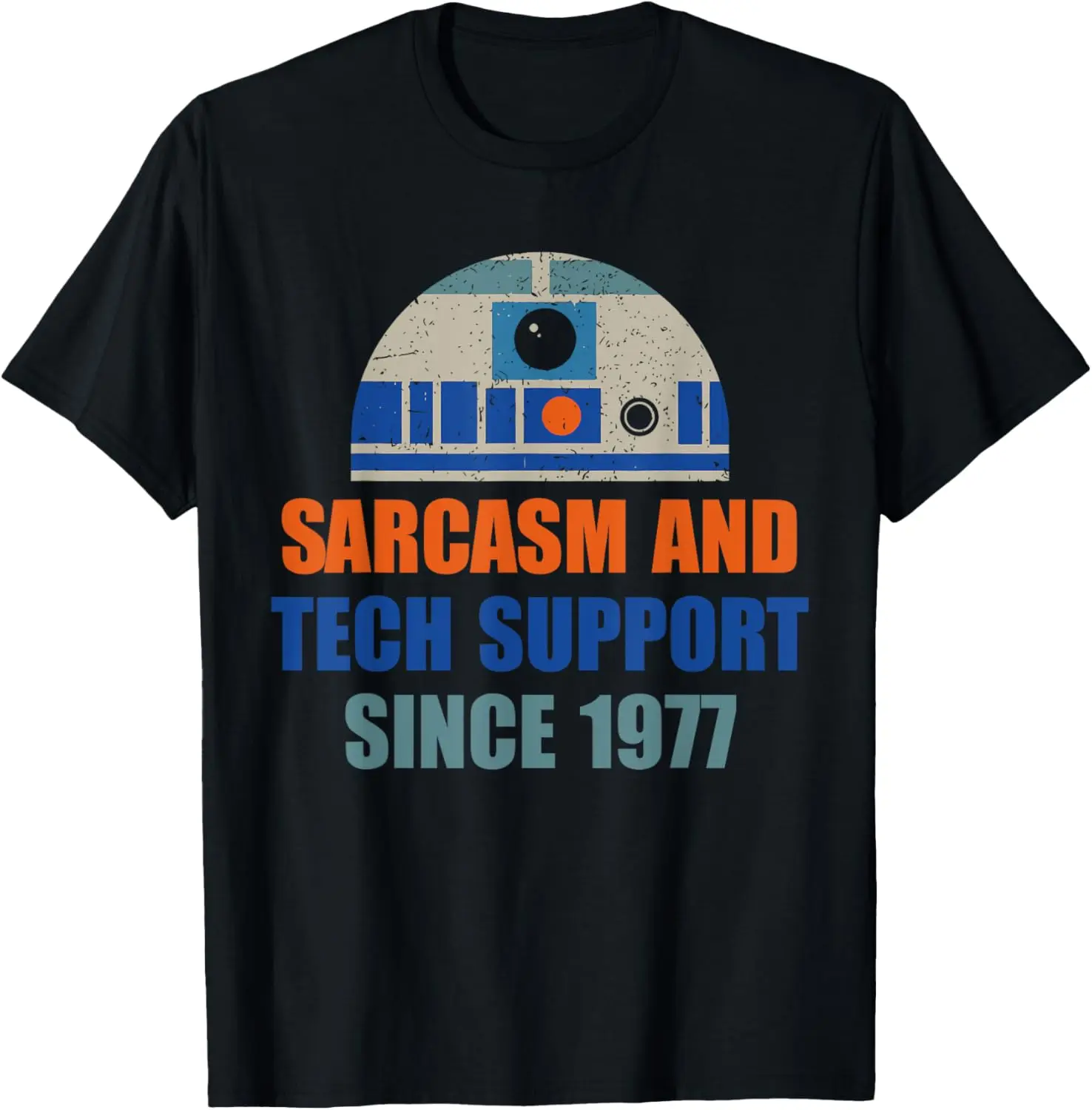 Sarcasm And Tech-Support Since-1977 Funny Design T-Shirt 100% Cotton Trendy Y2K Short-Sleeve Tee-Soft, Quick-Drying,
