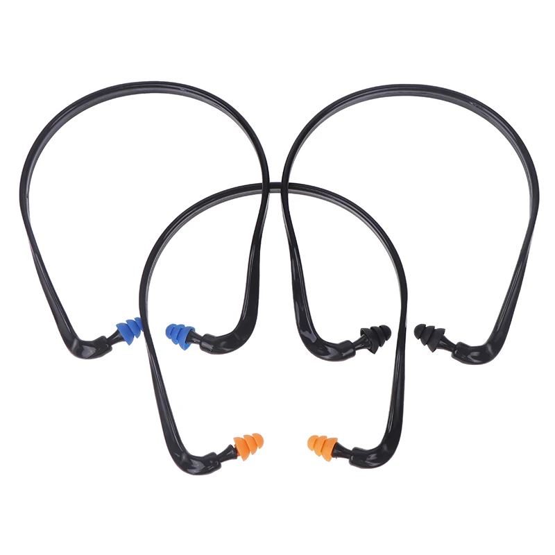 Soft Silicone Head-mounted Earplugs Blue Black Orange Protector Anti-Noise Earmuff Sleeping Working Noise Reduction Ear Plugs