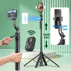 Roreta Selfie Stick Gimbal Stabilizer For Smartphone With Bluetooth Remote Intelligent AI Follow-Up Anti Shake Pan Tilt Tripod