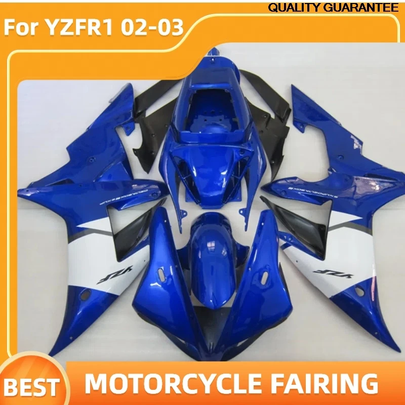 For 2002 2003 YZFR1 YZF R1 02 03 ABS Plastic Chinese Motorcycle Fairing Set Blue White Rebuild Aftermarket Parts