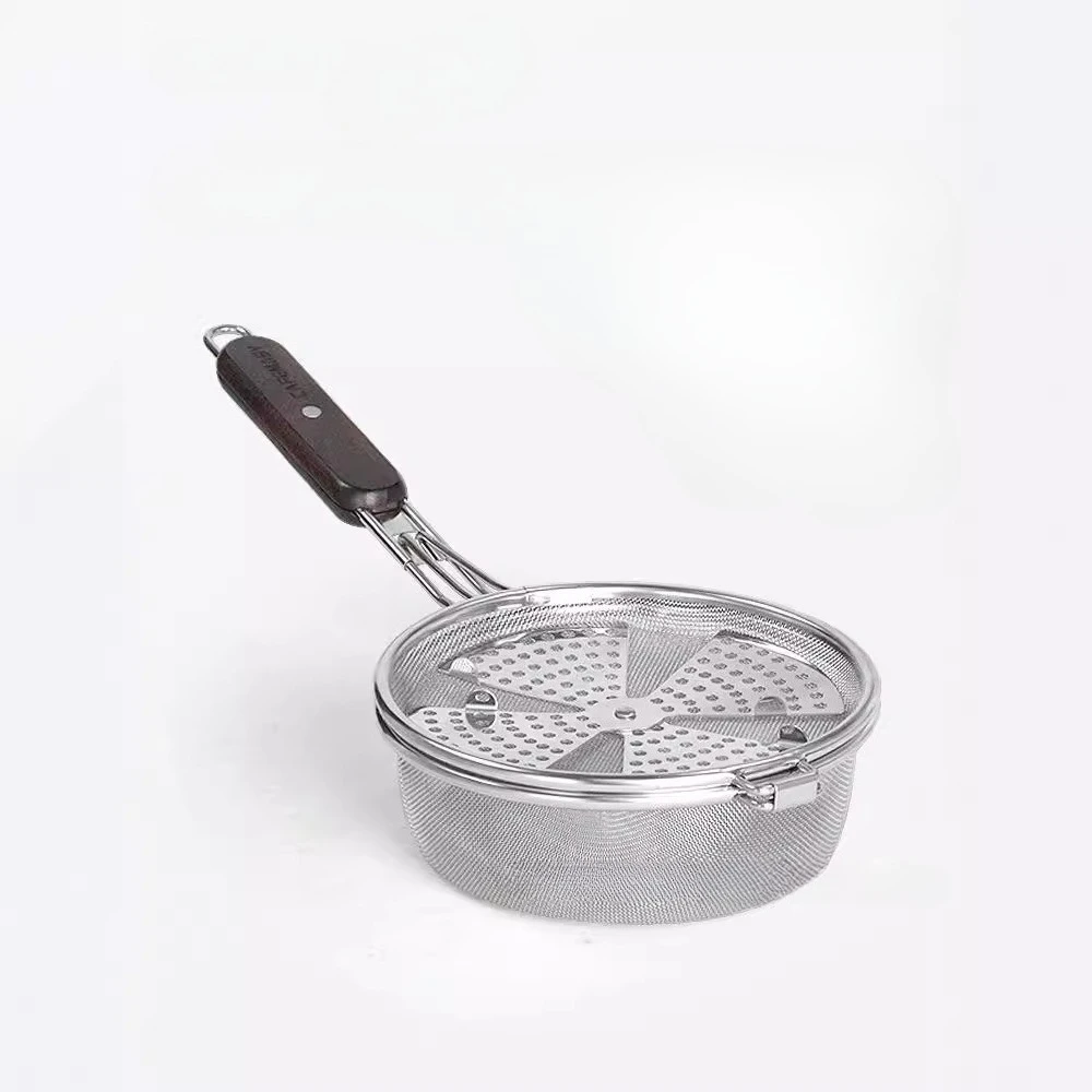 

Four-leaf clover rotating coffee roasting hand mesh stainless steel fried bean mesh household bean roaster baked