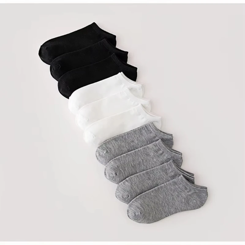 

5/15/30 пар женских/мужских носков-лодочек, невидимые силиконовые нескользящие летние носки до щиколотки с низким вырезом, однотонные повседневные дышащие носки