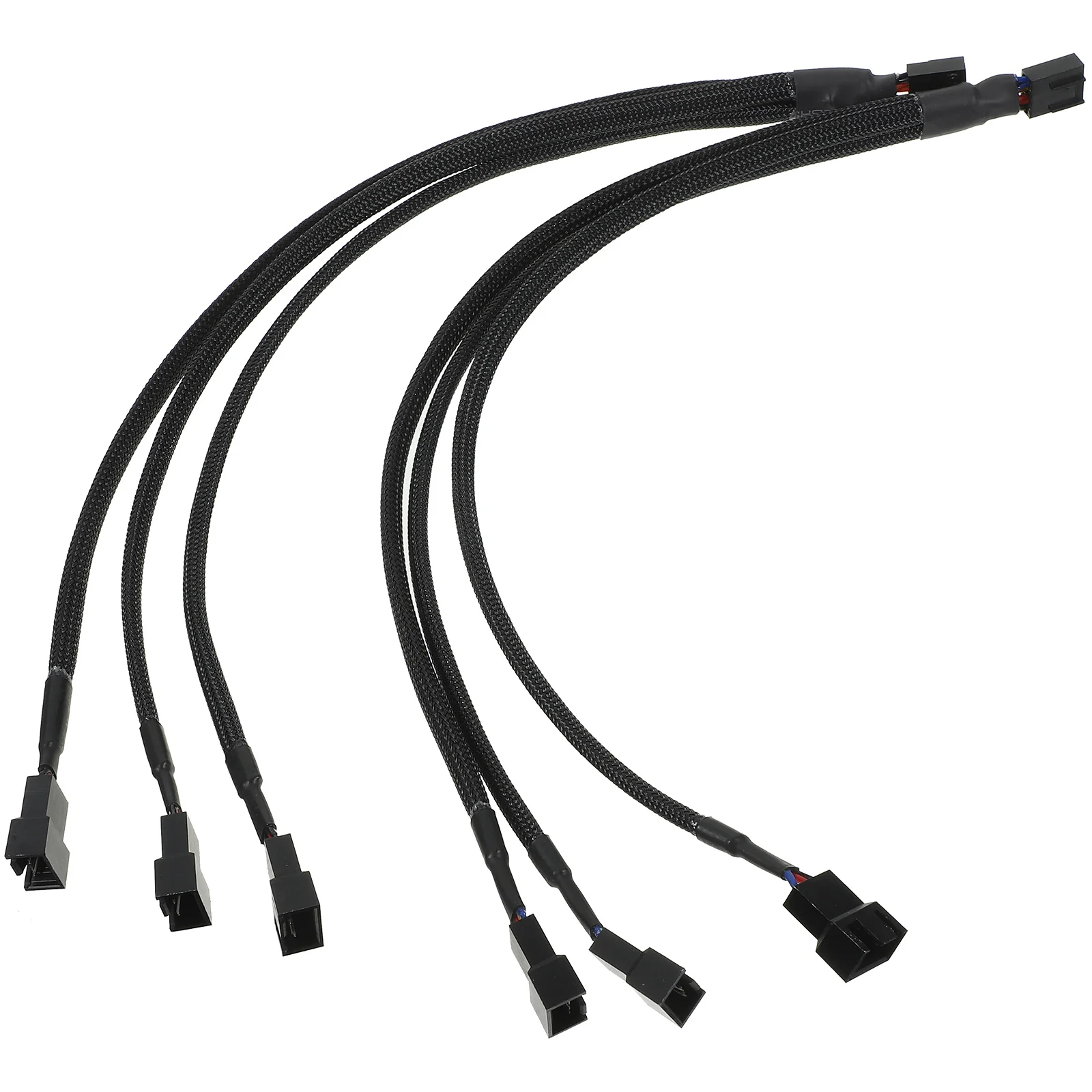 2 Buah Kabel Splitter Kipas CPU 4 Pin 3 Jalur Pwm, Kabel Splitter Kipas yang Andal, Konverter Sistem Pendingin PC, Adaptor Konverter PC