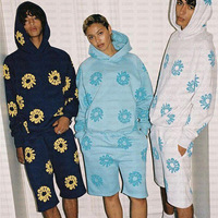 2025 new unisex cotton print street style loose hooded Y2K hip-hop street fashion trend hooded sweatshirt