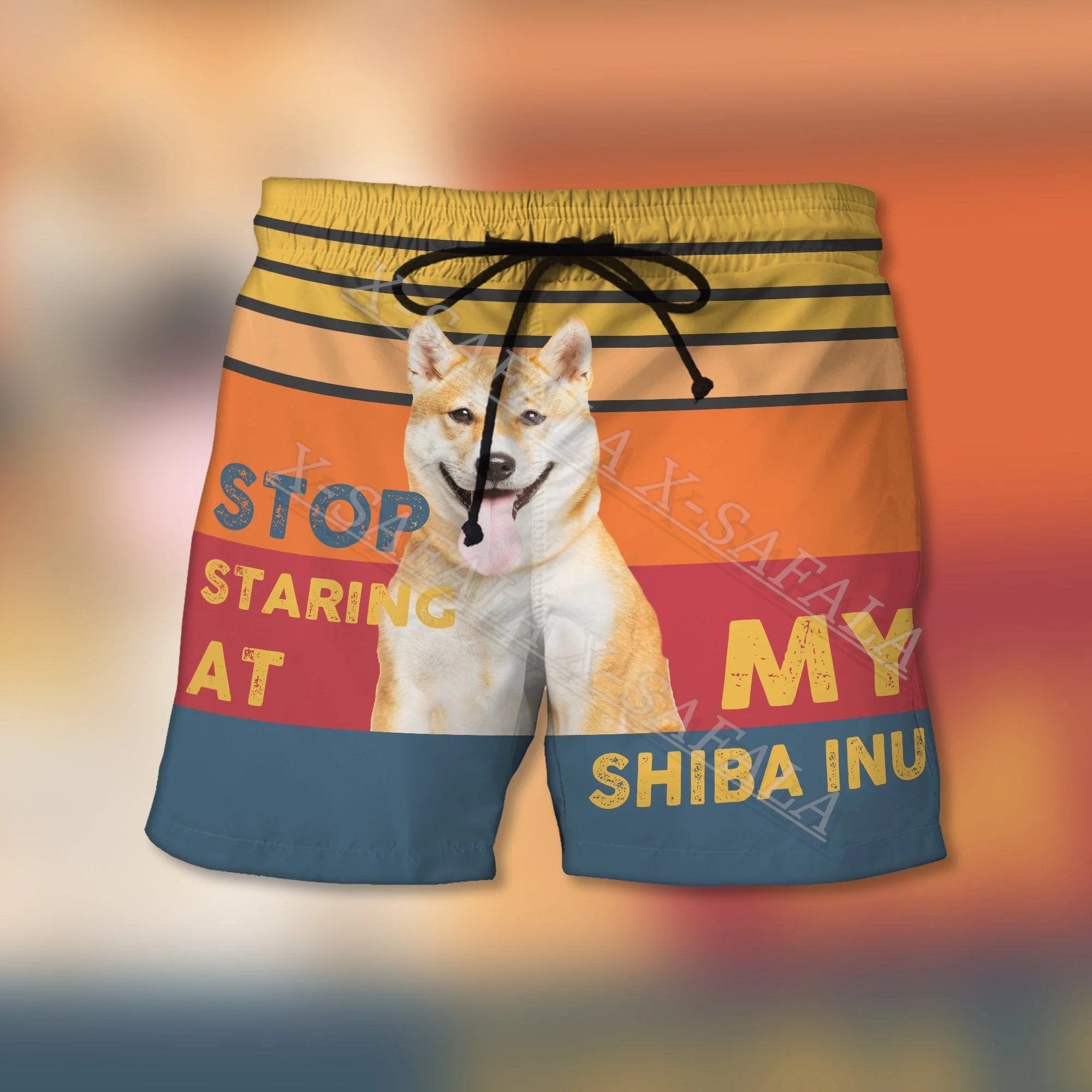 

Dog Lover Puppy Shiba Lnu Breeder Animal Swims 3D Print Shorts Summer Beach Holiday Shorts Men's Swimming Sports Half Pants-14