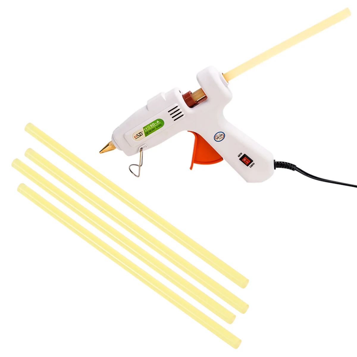 

100 Pcs Hot Melt Glue Sticks Transparent Full Size Adhesive Repair for Wood Glass Metal Cardboard Craft Projects