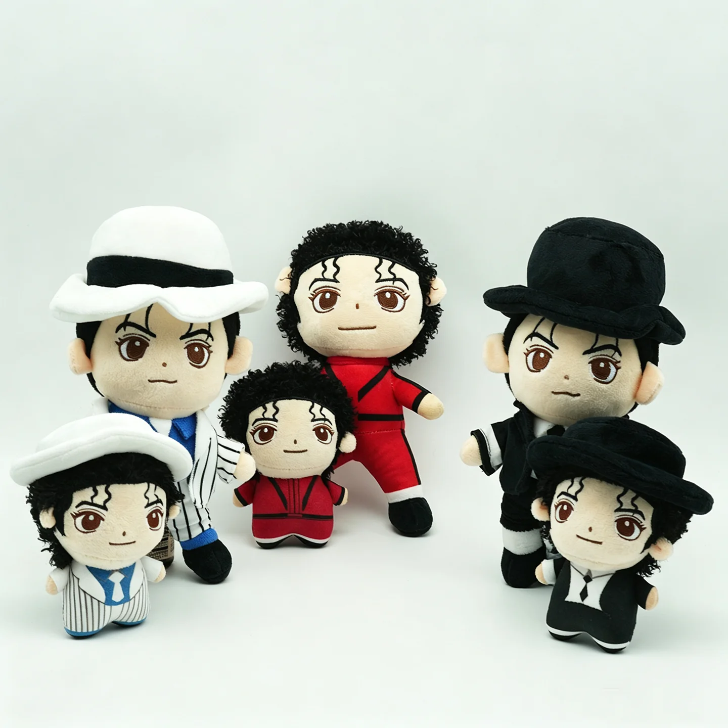 TreasuringU Cartoon Michael Jackson Plüschpuppe Coole Jackson Stofftiere Star Plüschfigur Fans Geburtstagsgeschenke – Detail 11