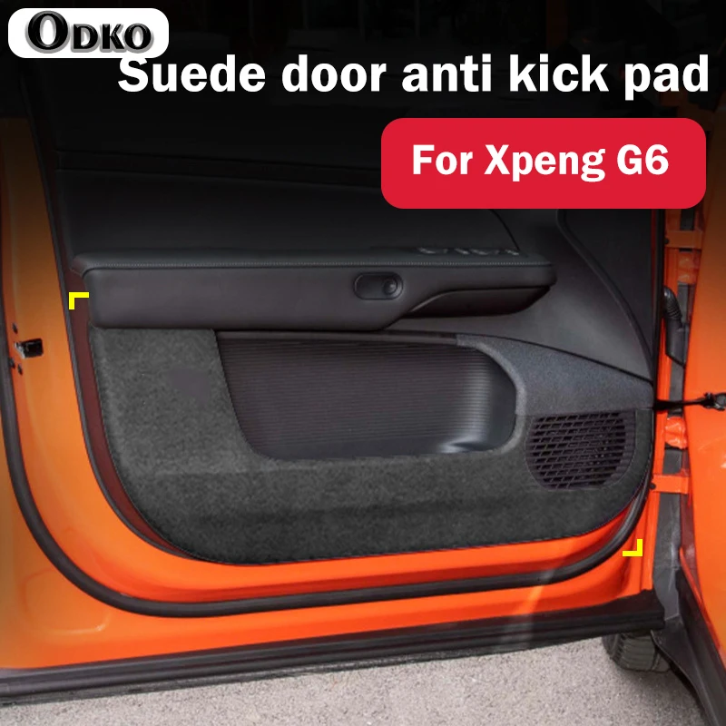 

Для Xpeng G6 2023 2024, наклейка на дверь автомобиля, кожаная защита от грязи, дверная панель автомобиля, аксессуары для Xiaopeng G6