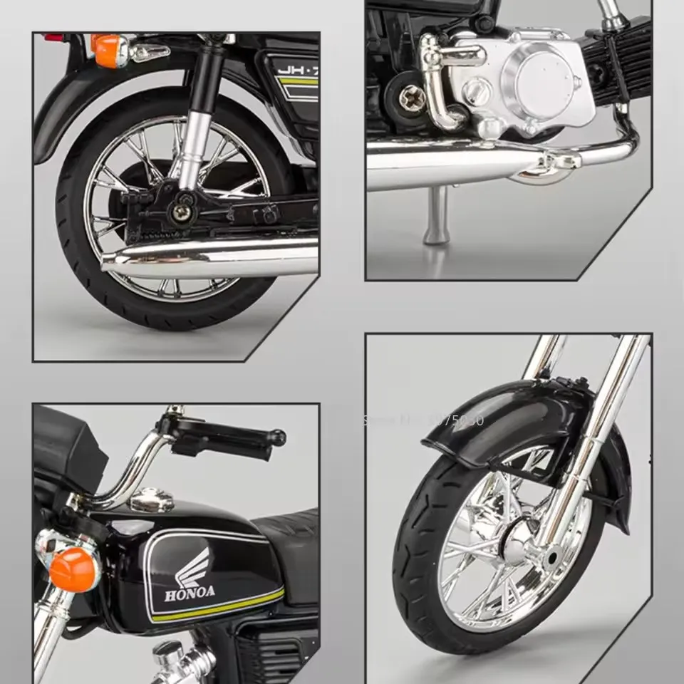 Model motocykla w skali 1/10, wykonany ze stopu 70, klasyczny motocykl, zabawka, odlewany model motocykla z metalu, symulacja, prezent dla dzieci.