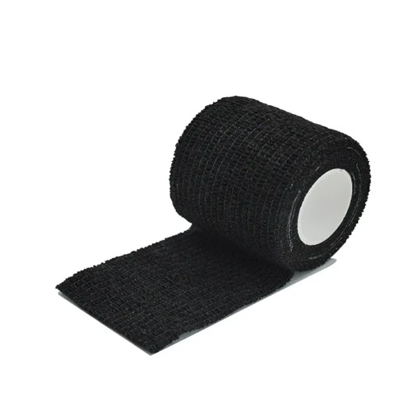 1/6/10Pcs 4.8m Black First Aid Self Adhesive Cohesive Elasticity Bandages Sports Tape for Wrist Ankle Sprains & Swelling