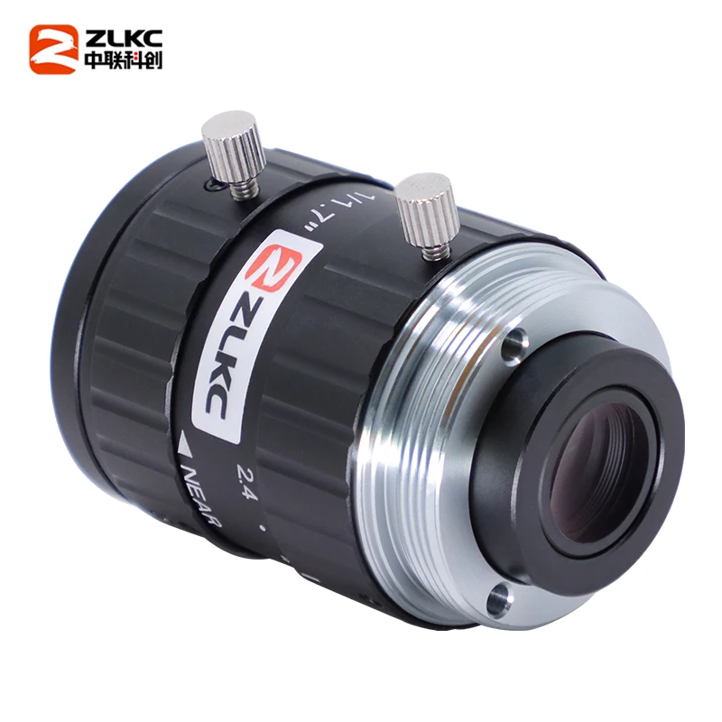 ZLKC FA عدسة ماكرو عالية الدقة ، أجزاء الدوائر التلفزيونية المغلقة للكاميرا جبل C ، آلة الرؤية المنخفضة ، F2.4 ، 35 مللي متر ، 12MP ، 1.7"