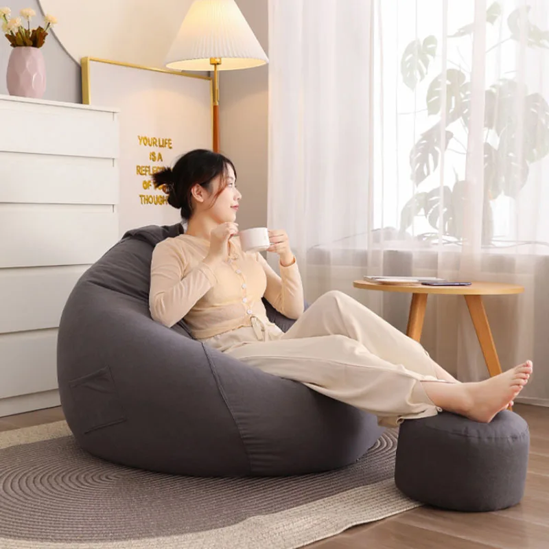 Single Couch Bean Bag Sofas Library Lazy Air Camping Bean Bag Sofas Library Reading Sofas Para El Hogar Living Room Furniture