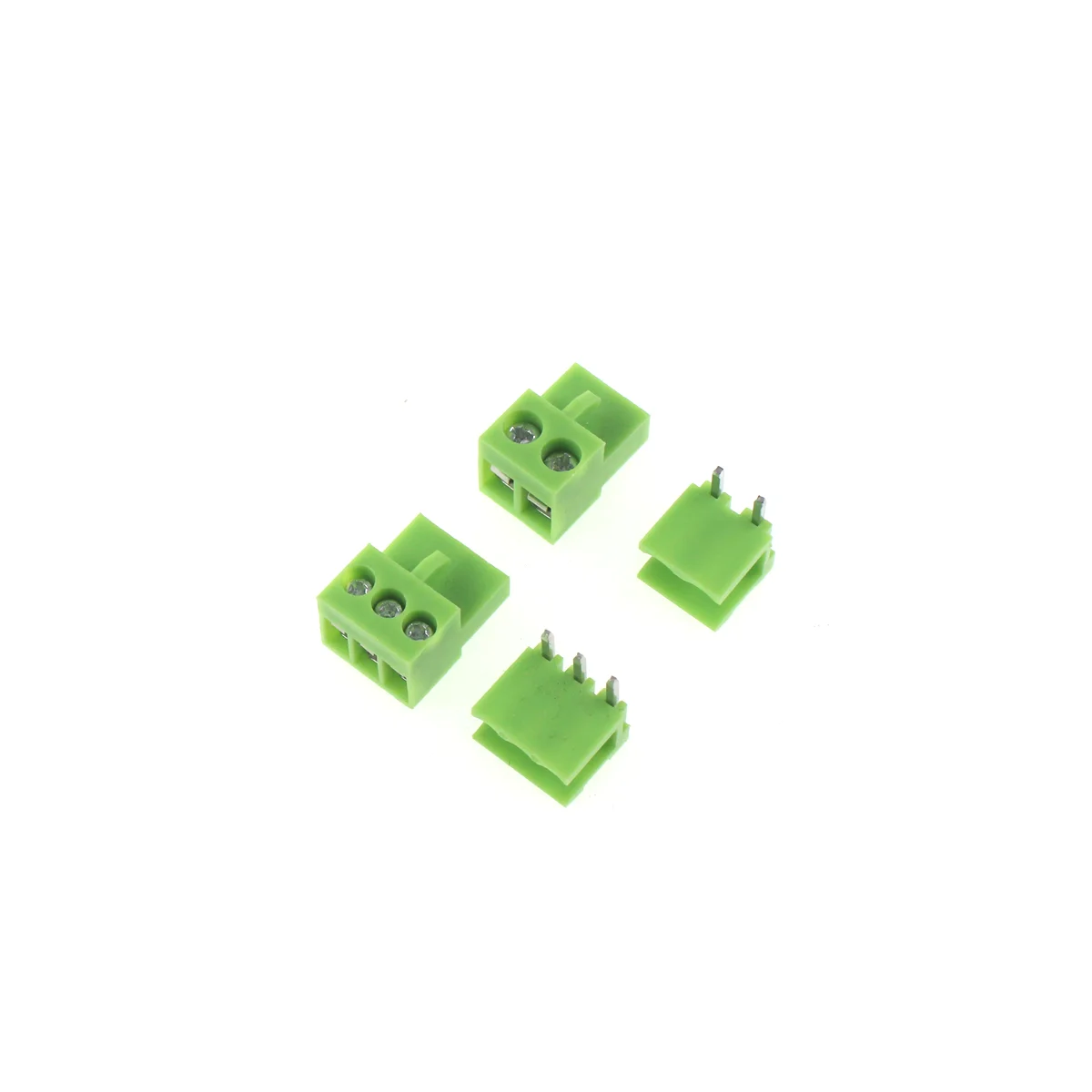 2/5SET HT5.08 MF/KF5.08mm Pitch 2/3/4/5-10Pin Screw Plug-in PCB Terminal Block Straight/Curved Pin Pluggable Bornier Connector